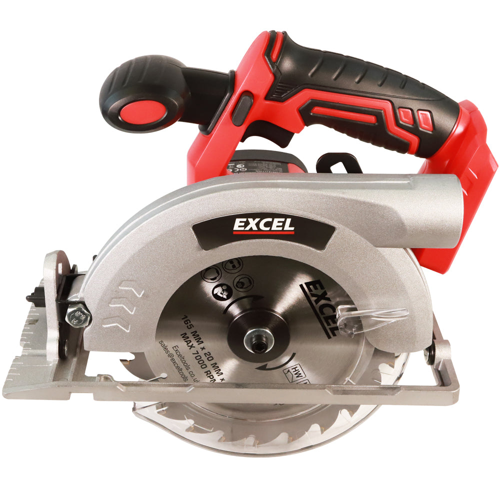 Excel 18V Cordless Circular Saw 165mm with 1 x 5.0Ah Battery Charger & Excel Bag EXL10124