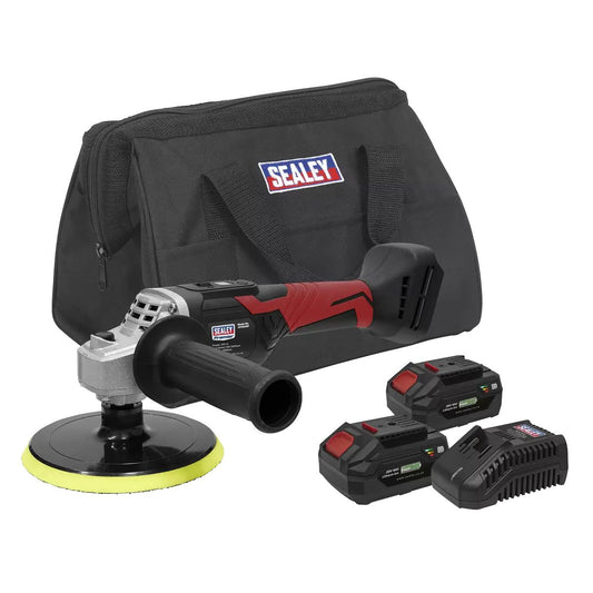 Sealey CP20VRPKIT2 20V Rotary Polisher 150mm Kit With 2 Batteries & Charger