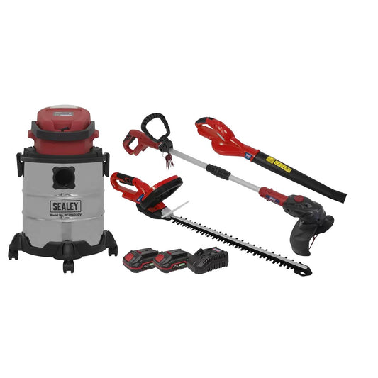 Sealey CP20VCOMBO3 20V Garden Power Tool Kit with 2 Batteries With Charger
