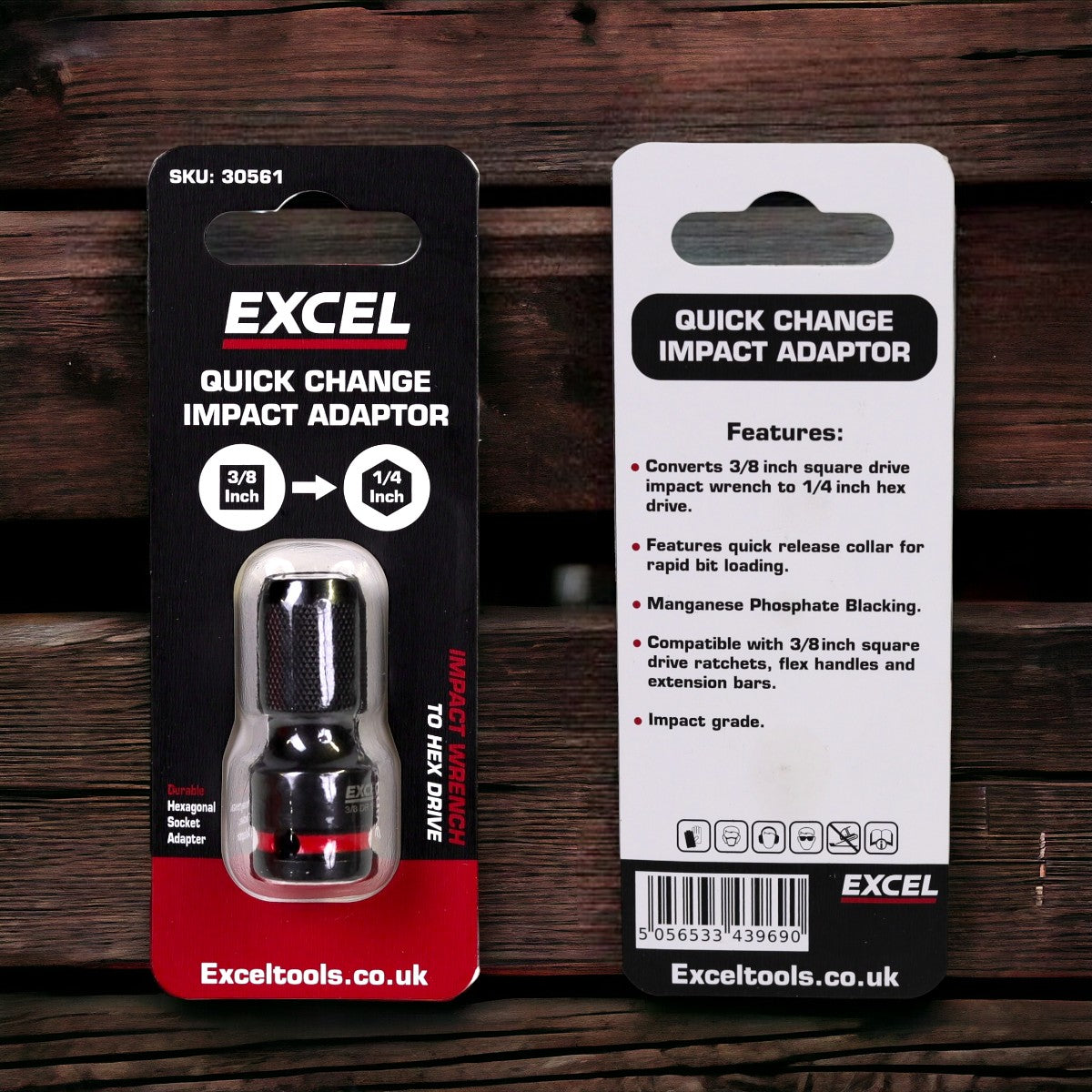 Excel 46mm Quick Release Impact Socket Hex Shank Adapter