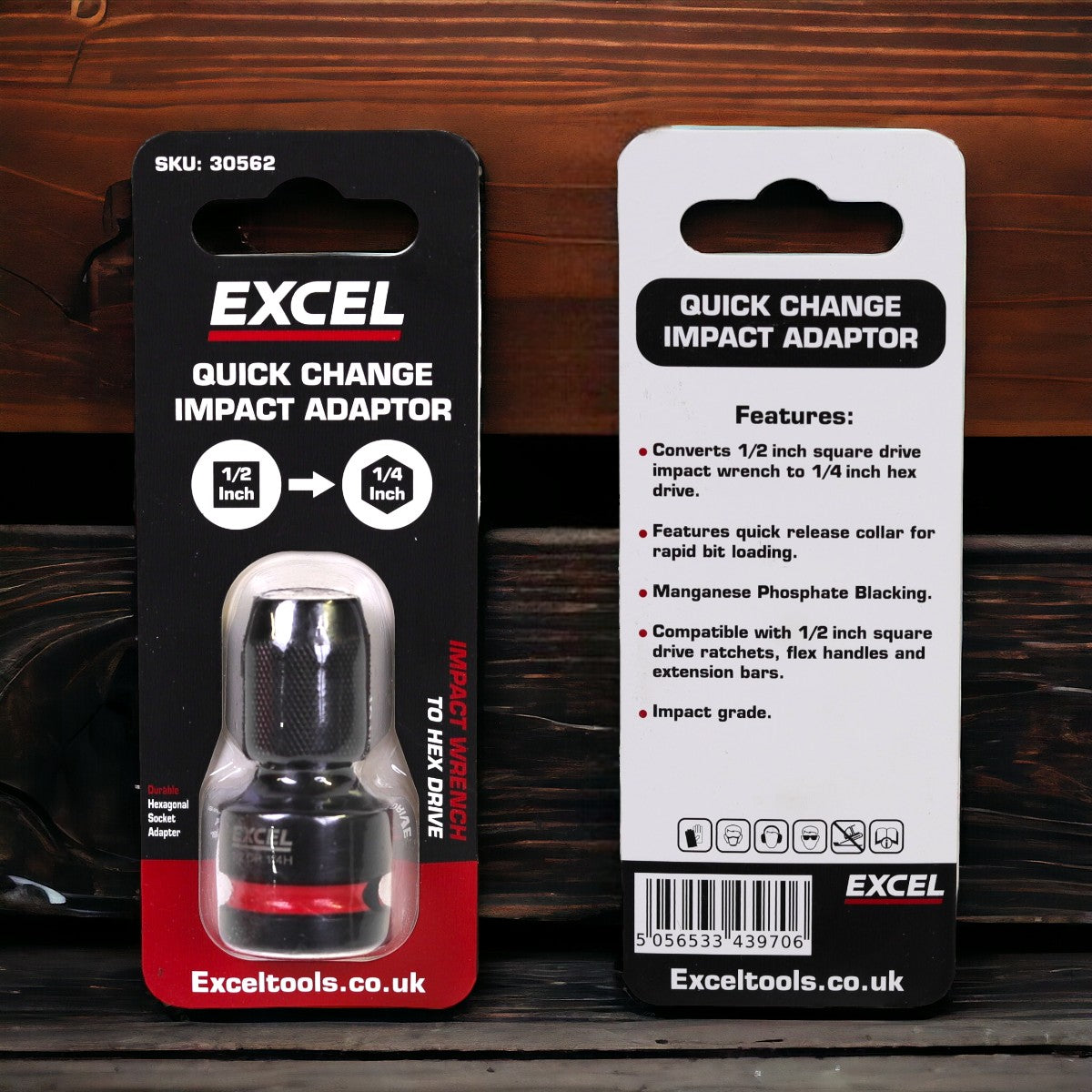 Excel 50mm Quick Release Impact Socket Hex Shank Adapter