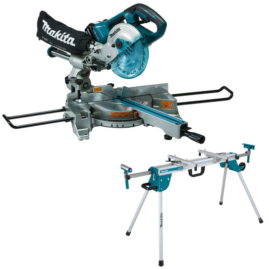 Makita DLS714NZ 36V Brushless 190mm Slide Compound Mitre Saw With Mitre Saw Stand