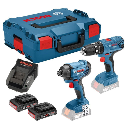 Bosch 06019G5172 18V Combi Drill & Impact Driver Twin Pack 2 x 2.0Ah Battery Item Condition Damaged Box