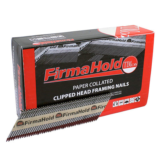 FirmaHold 90mm Galv Plain Shank Collated Clipped Head Nails Pack of 2200 CFGT90