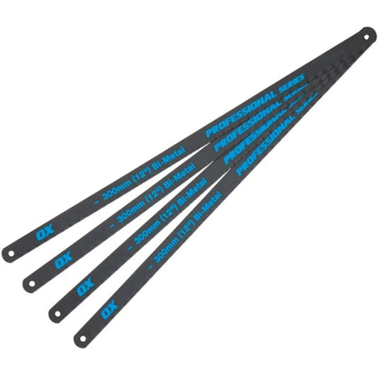Ox Tools P131324 Pro 12" Hacksaw Blades 24 Tpi Pack 4