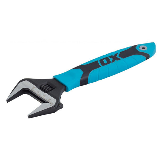 OX Tools P324608 Pro Adjustable Wrench Extra Wide Jaw 200mm/8"