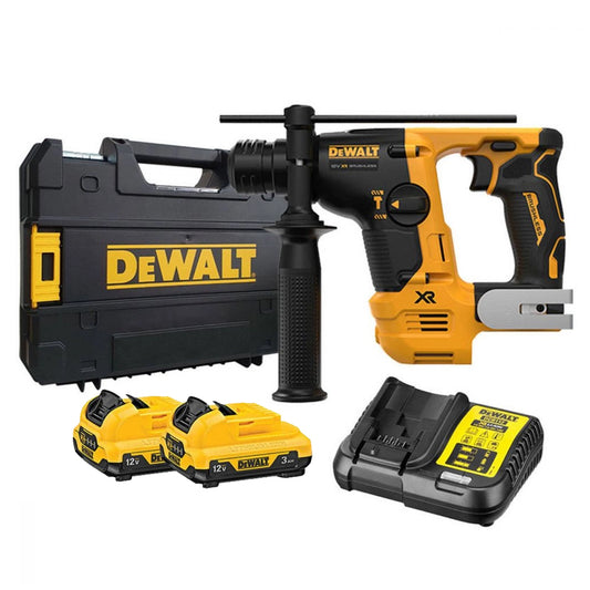 Dewalt DCH072L2-GB 12V Brushless SDS Plus Hammer Drill With 2 x 3.0Ah Batteries Charger In Case