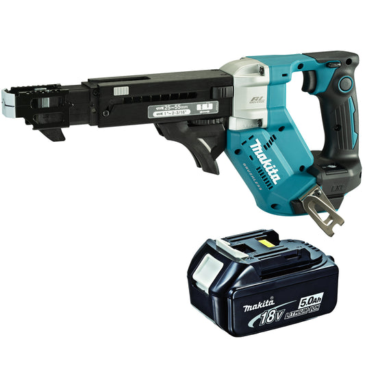 Makita DFR551Z 18V Brushless Auto Feed Screwdriver With 1 x 5.0Ah Battery