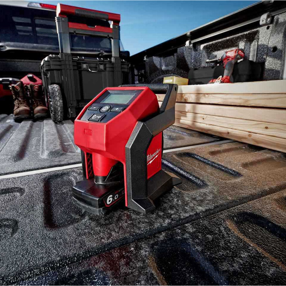 Milwaukee M12BI-0 M12 12V Compact Inflator with 2 x 2.0Ah Batteries & Charger