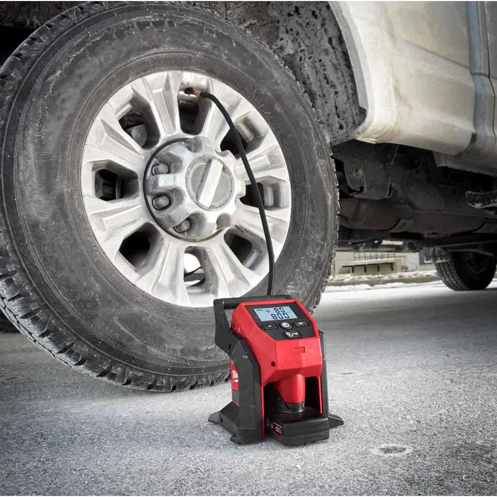 Milwaukee M12BI-0 M12 12V Compact Inflator with 2 x 2.0Ah Batteries & Charger