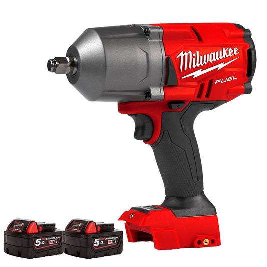 Milwaukee M18FHIWF12-0 18V 1/2" Impact Wrench With 2 x 5.0Ah Batteries