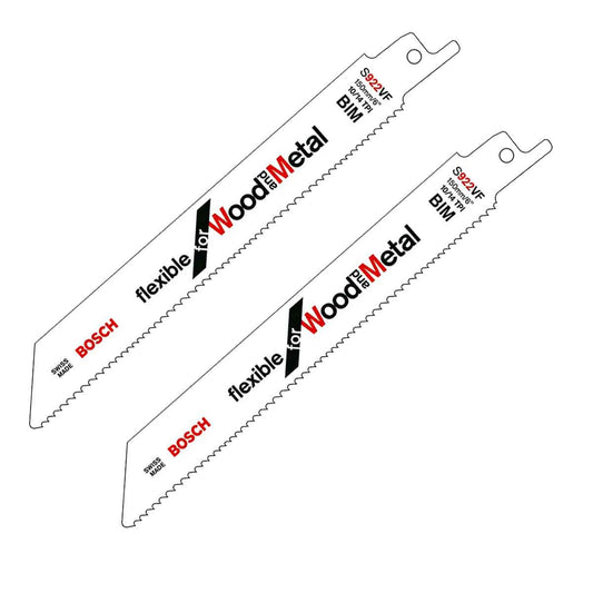 Bosch 150mm Reciprocating Sabre Saw Blade for Wood & Metal Pack of 2 S922HF