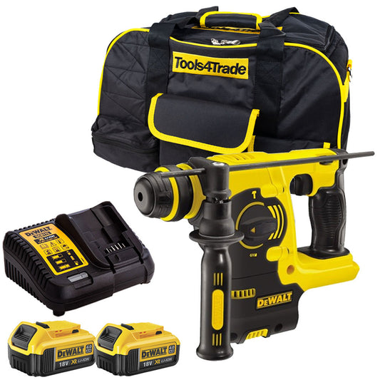 DeWalt DCH253N 18V SDS+ Rotary Hammer Drill with 2 x 4.0Ah Batteries & Charger in Bag