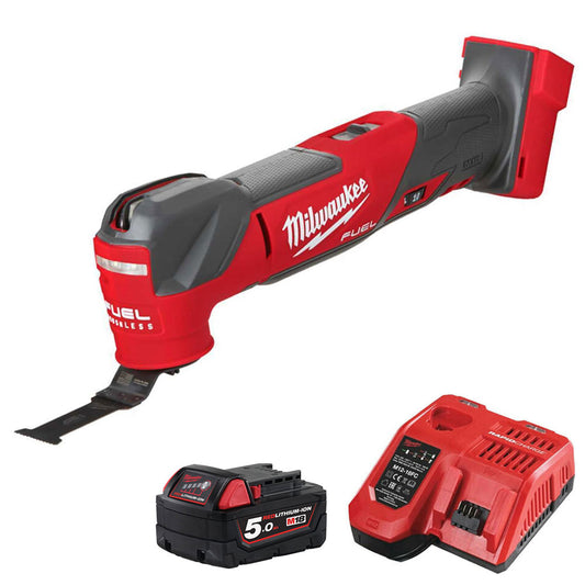 Milwaukee M18FMT-0 18V Oscillating Multi-Tool with 1 x 5.0Ah Battery & Charger