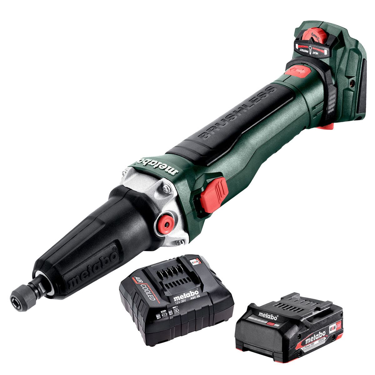 Metabo GVB 18 LTX BL 11-28 18V Brushless Die Grinder with 1 x 2.0Ah Battery & Charger