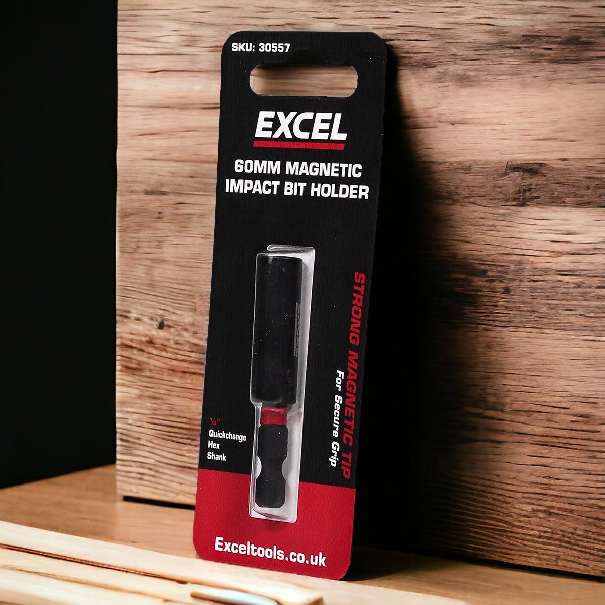 Excel 60mm Magnetic Impact Bit Holder with Blister Card
