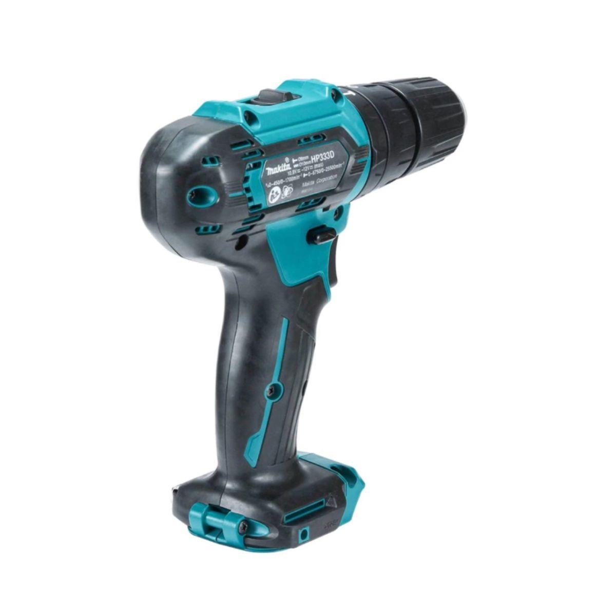 Makita HP333DWAX1 Combi Drill 12V Max CXT Cordless Keyless Chuck 2-Speed Max 30Nm With 2 x 2.0Ah Batteries, Charger & Case