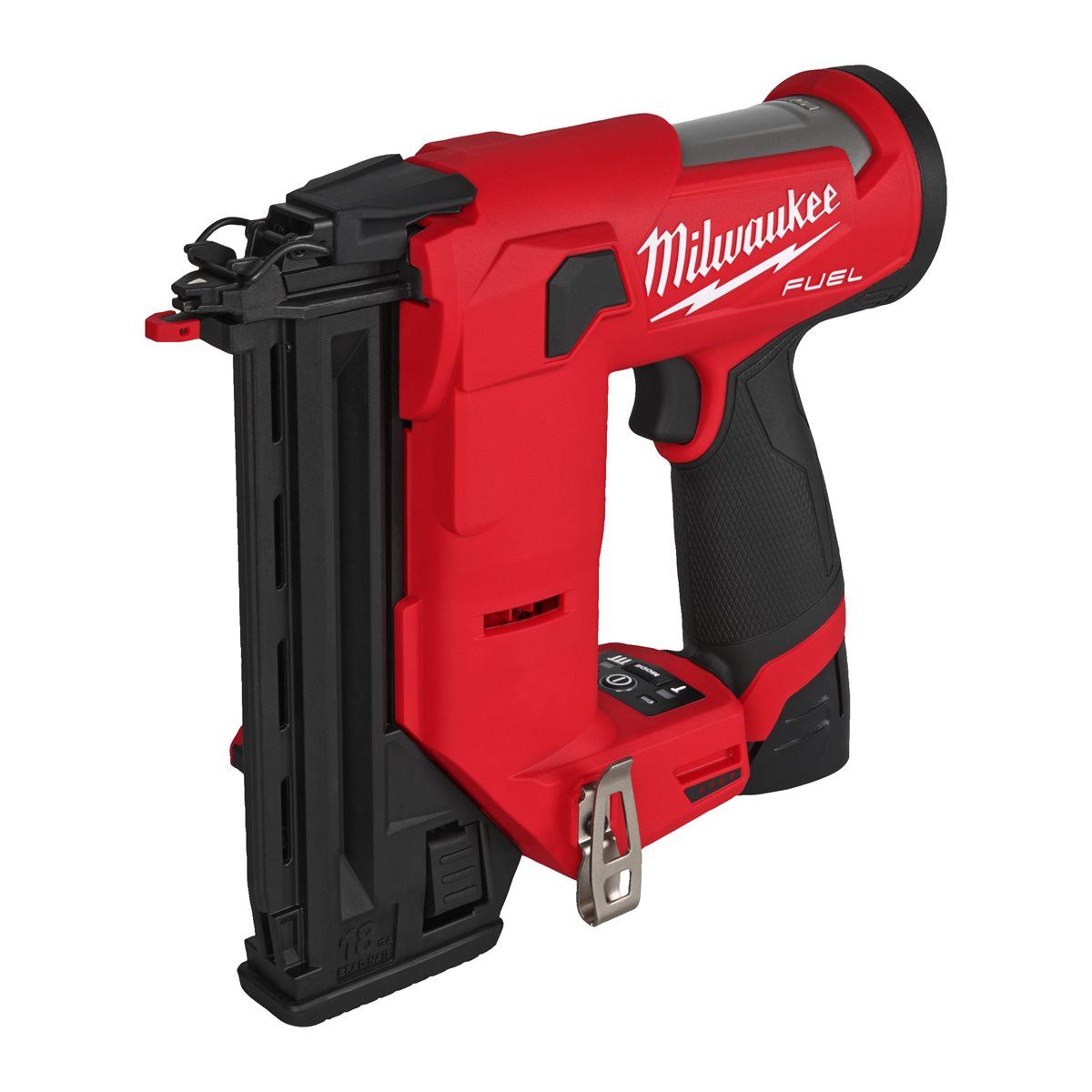 Milwaukee M12FCN18GS-0X 12V FUEL Brushless 18Ga Second Fix Straight Brad Nailer with 1 x 6.0Ah Battery & Charger