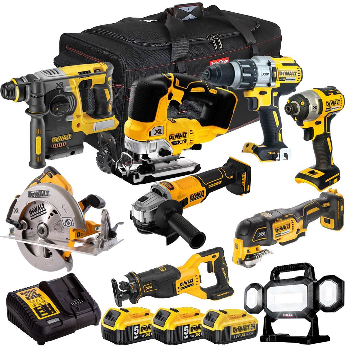 Dewalt 18V 9 Piece Combo Kit with 3 x Batteries & Charger T4TKIT-1572