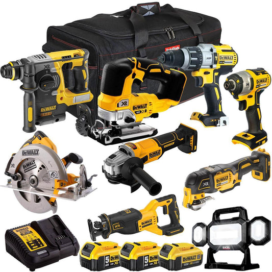 Dewalt 18V 9 Piece Combo Kit with 3 x Batteries & Charger T4TKIT-1572