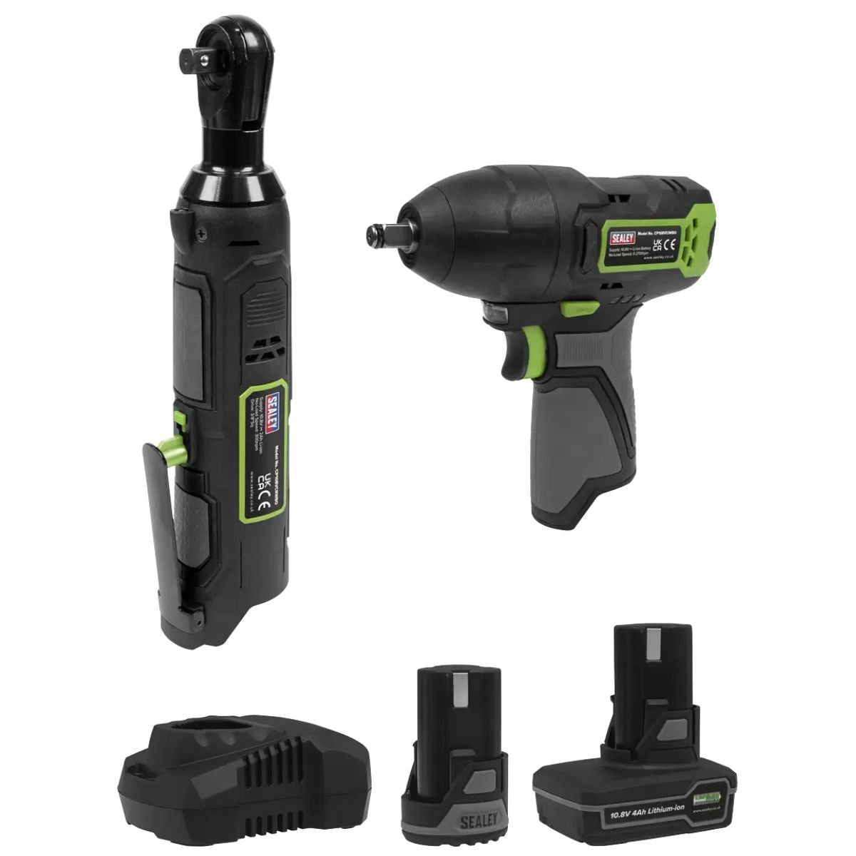 Sealey CP108VCOMBO6 2 x 10.8V Impact Wrench & Ratchet Wrench Kit