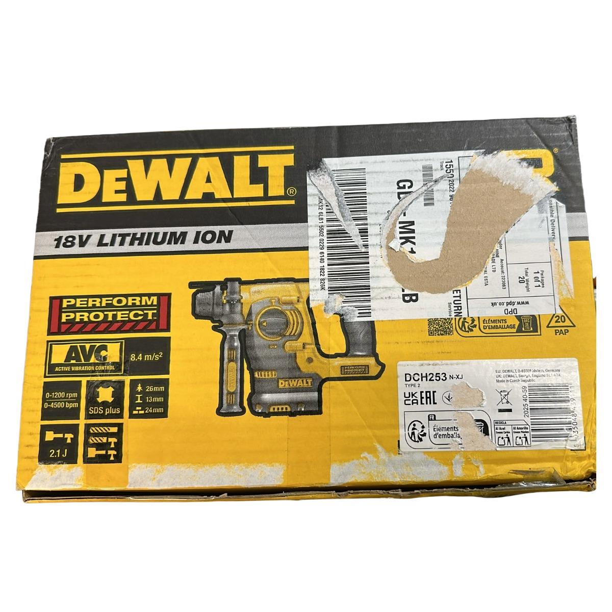 Dewalt DCH253N 18V XR Li-ion SDS+ Rotary Hammer Drill Body Only Item Condition Box Opened Never Used