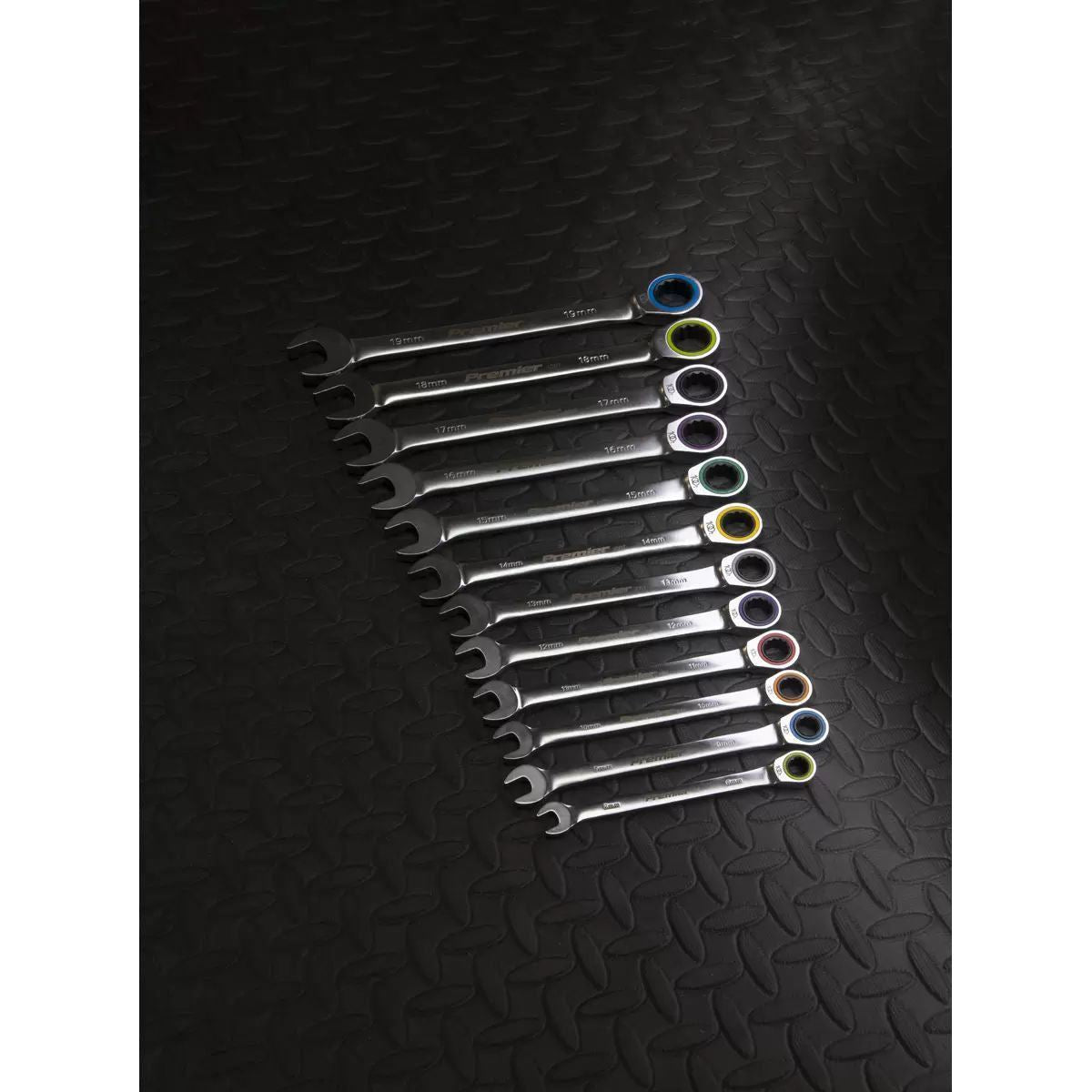 Sealey AK63949 Combination Ratchet Spanner Set 12pc Metric
