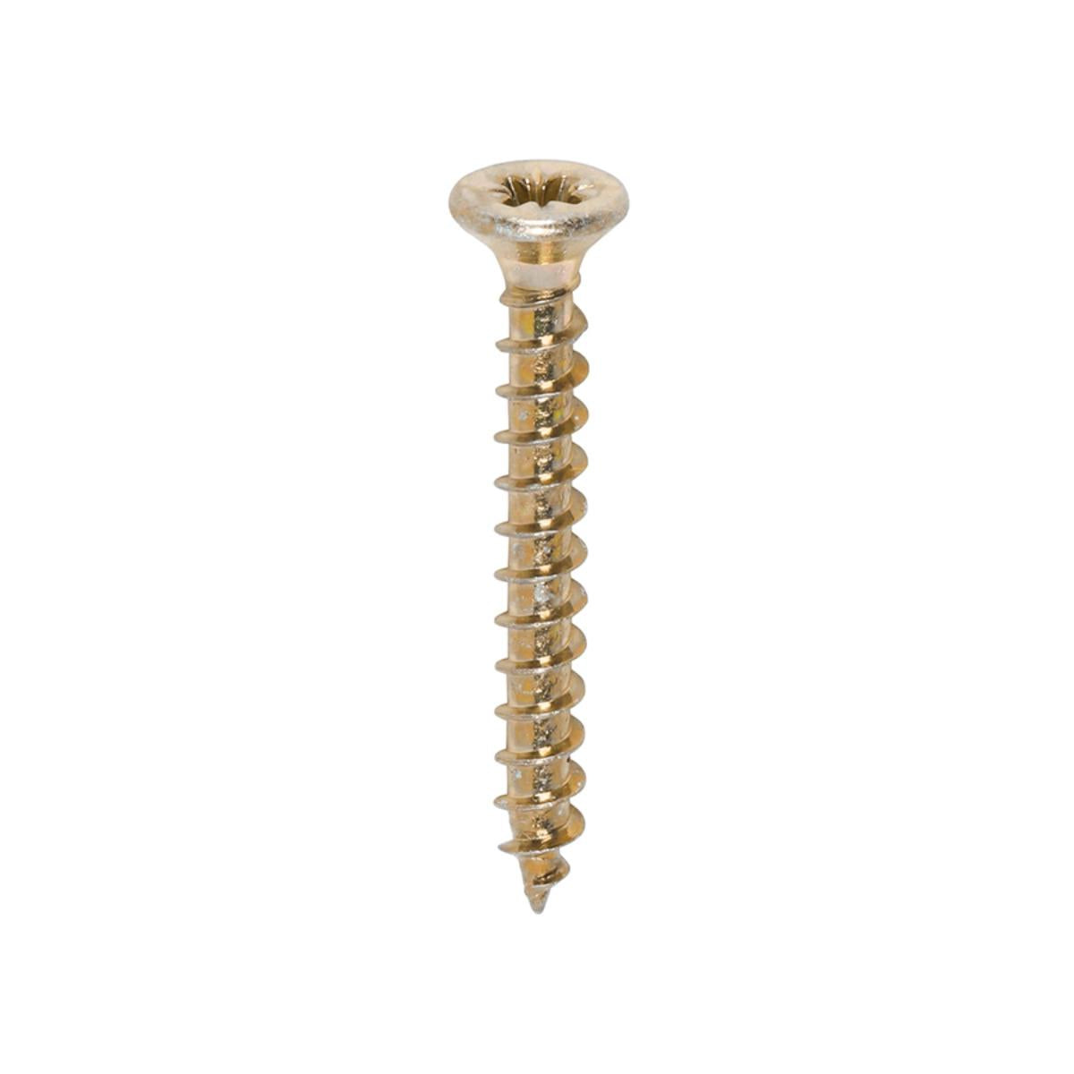 Timco 30025SOLOC Solo Chipboard & Woodscrews PZ Double Countersunk Yellow 3.0 x 25mm Pack of 200