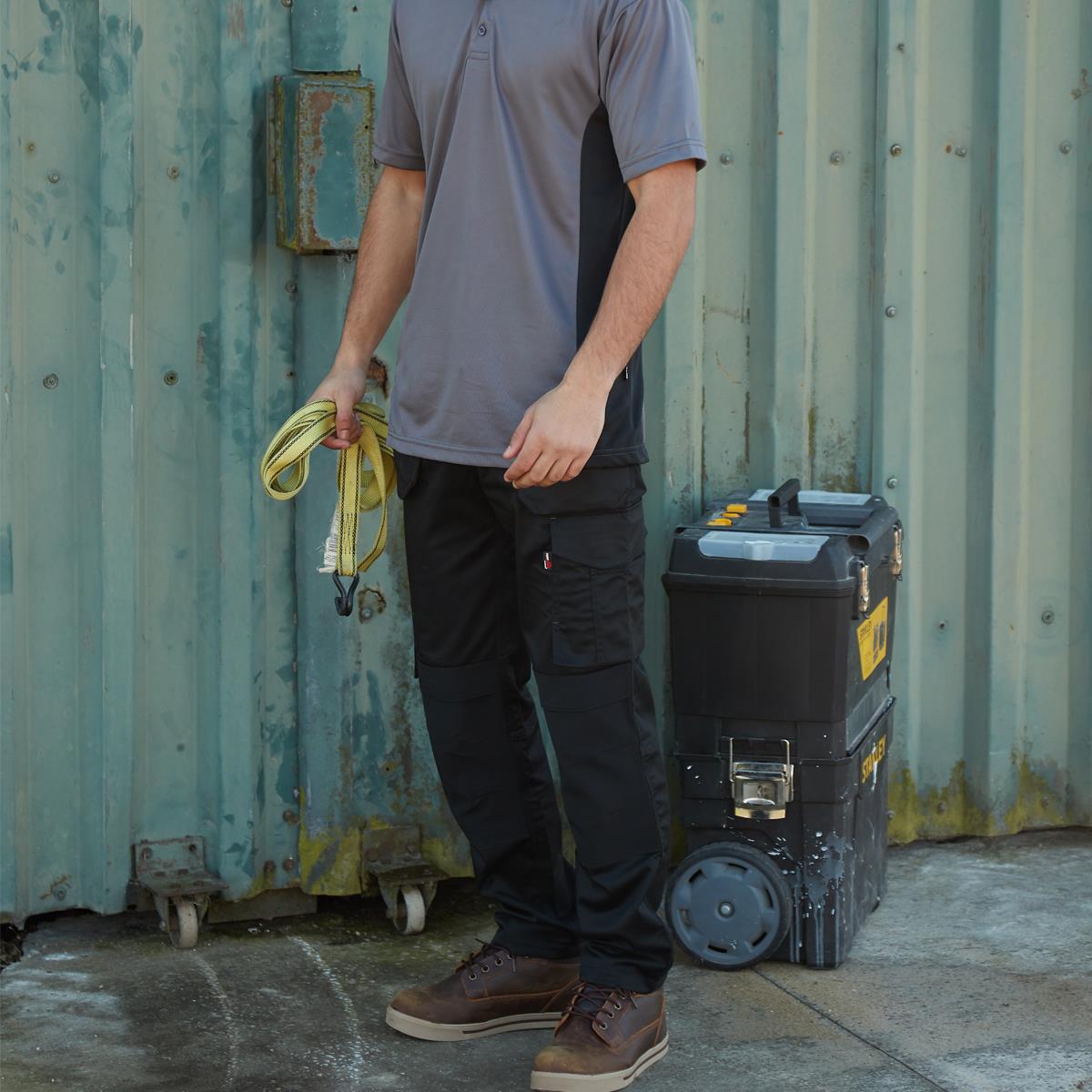 TuffStuff 715 4-Way Stretch Proflex Work Trousers Black - L30