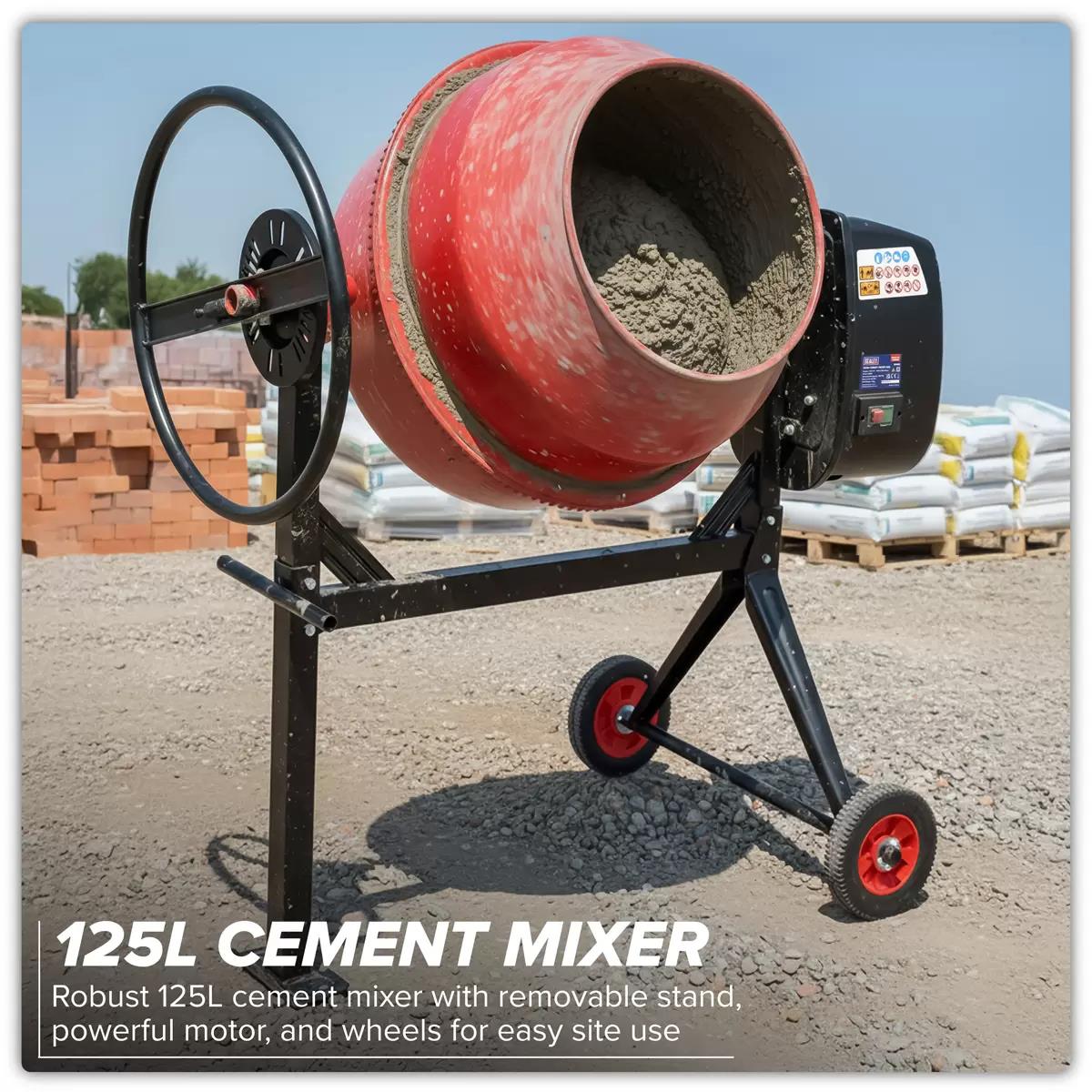 Sealey CMX125 125L Cement Mixer 550W/230V