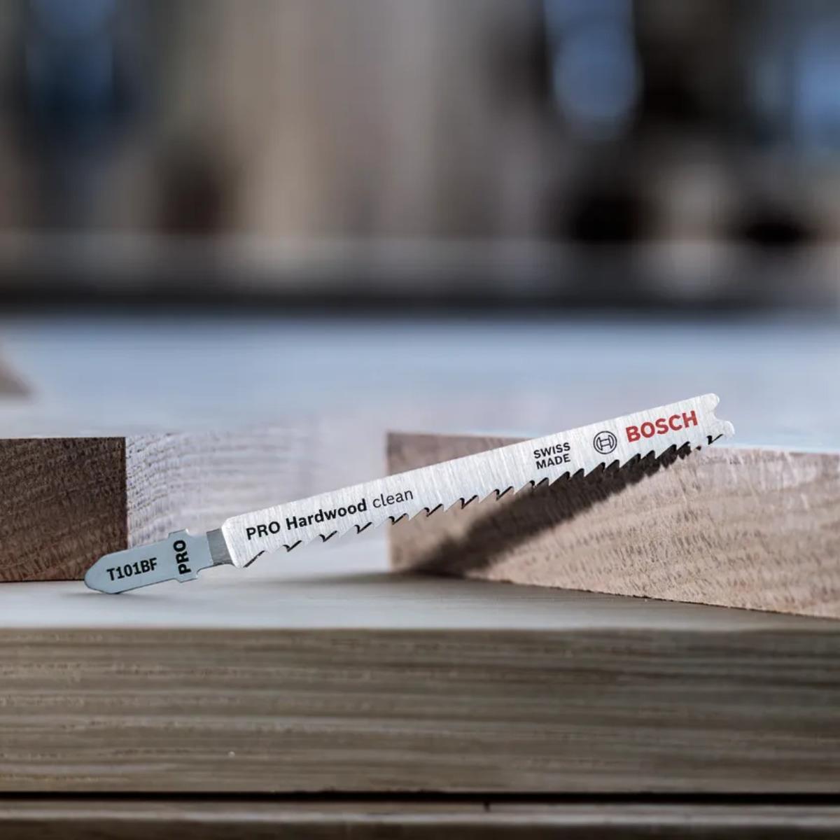 Bosch PRO Hardwood Clean T101BF 100mm Jigsaw Blade Pack of 25 - 2608634988