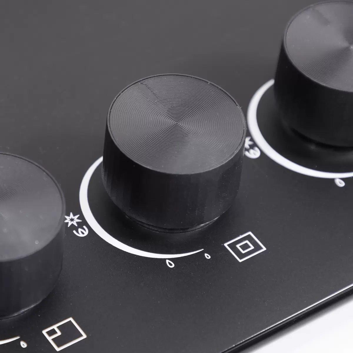 Sealey DH384 Baridi 70cm Gas Hob Matt Black with 5 Burners, Cast Iron Supports & Auto Ignition 10.4kW/230V