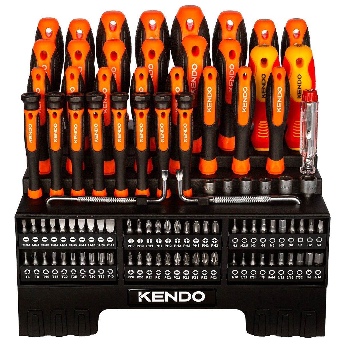Kendo 101pc Screwdriver & Bit Set with Organiser Stand