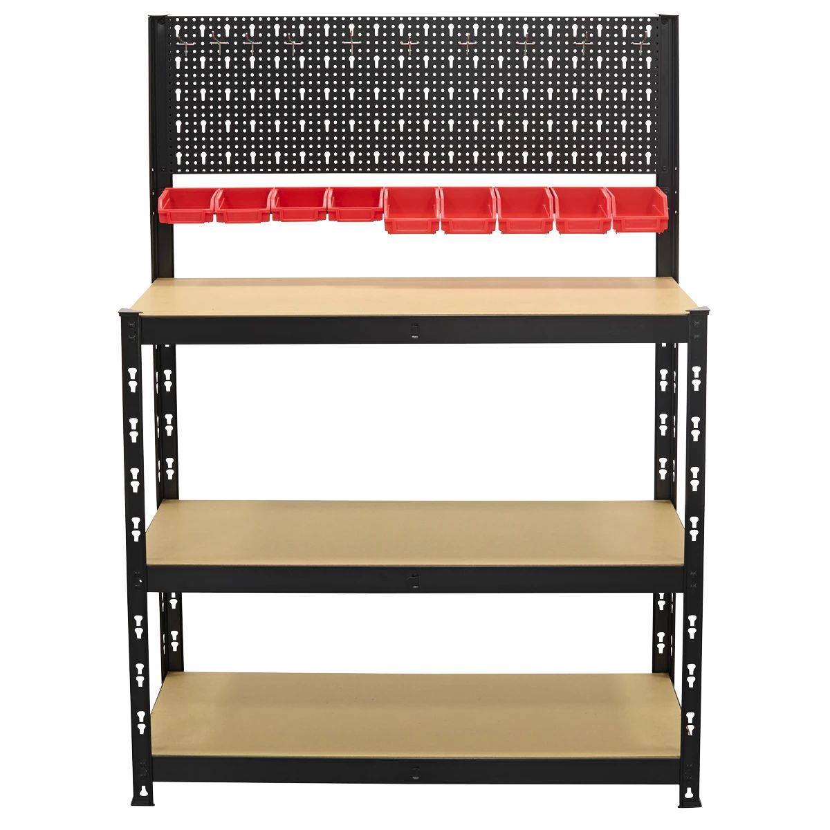 Sealey AP12601 Steel Workbench with Pegboard 1m