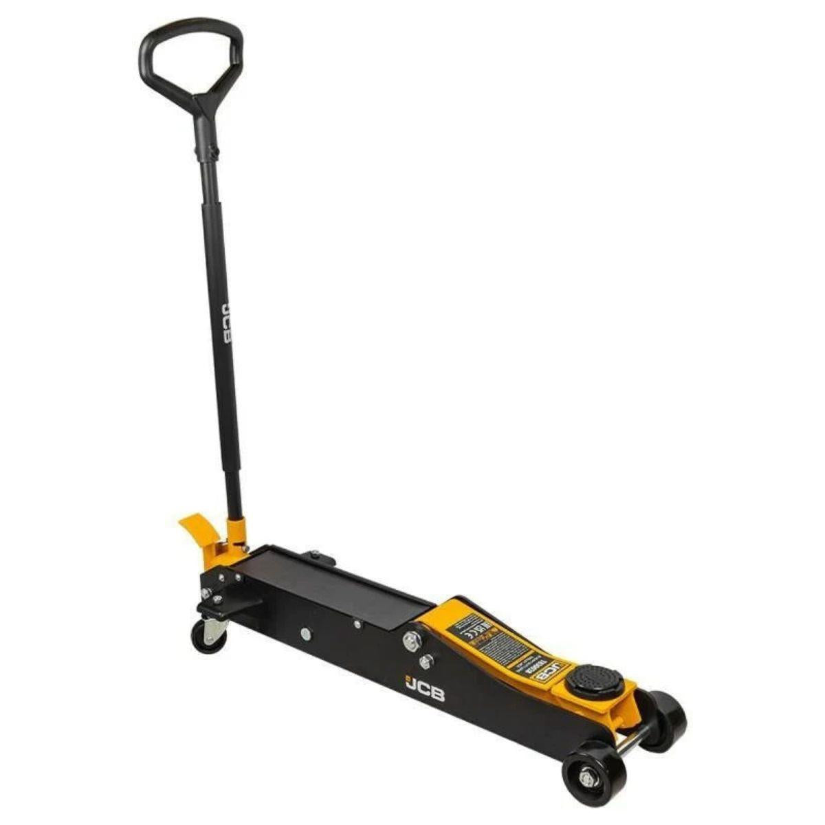 JCB-T830028 3 Tonne Hydraulic Long Trolley Jack Heavy-duty 525mm Max. Lift