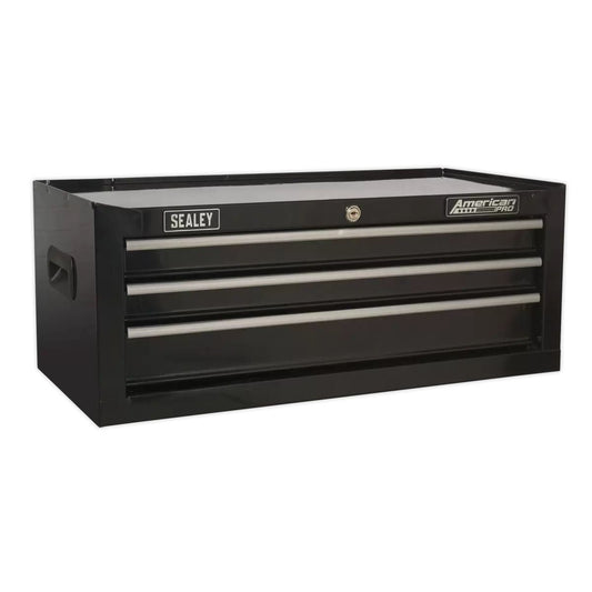 Sealey AP223B Mid-Box 3 Drawer with Ball-Bearing Slides-Black