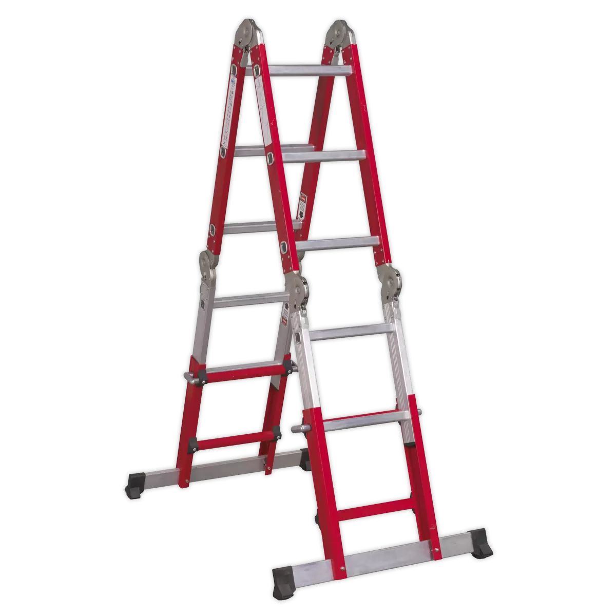 Sealey AFPL2 Aluminium Multipurpose Ladder Adjustable Height
