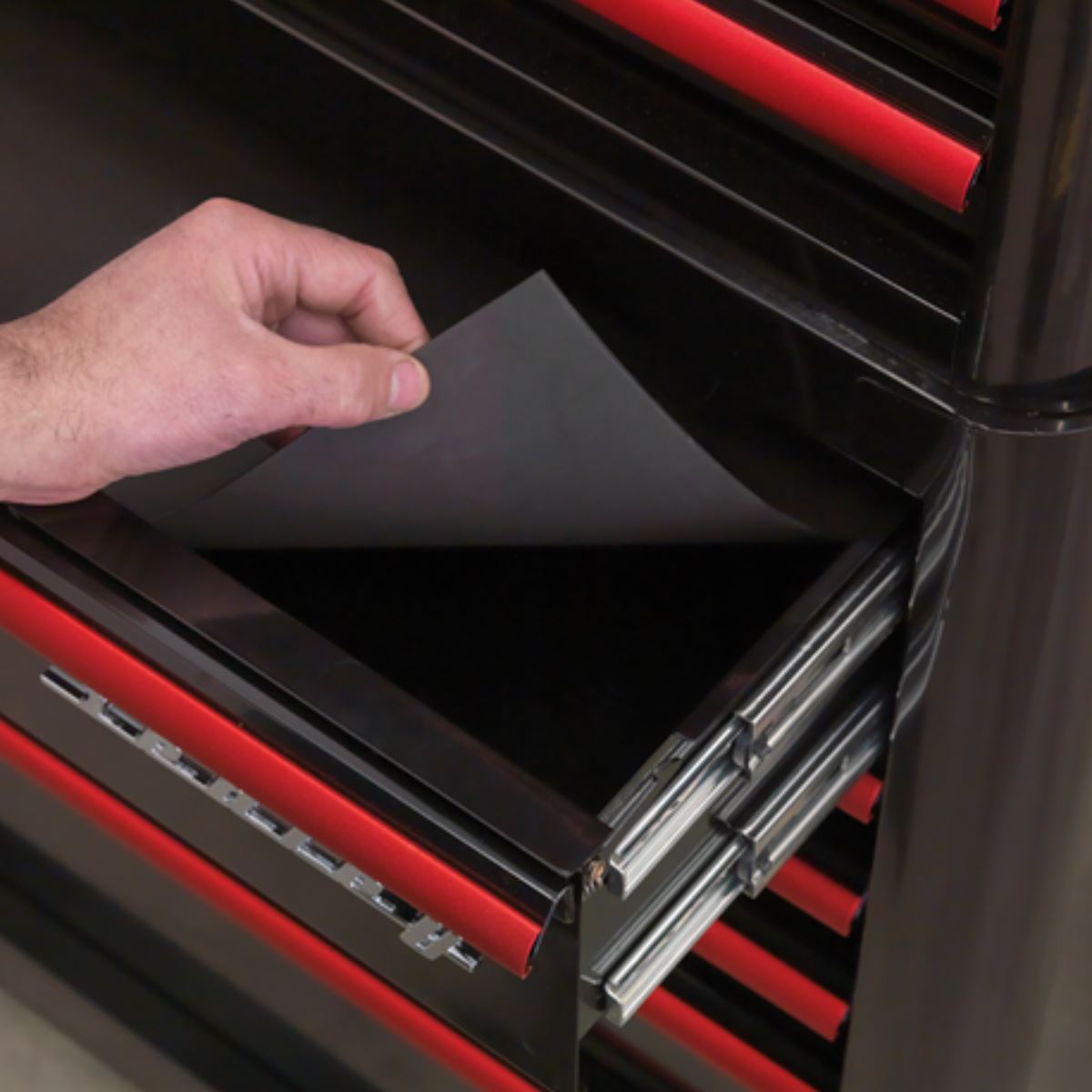 Sealey AP28COMBO2BR 10 Drawer Retro Style Rollcab Black and Red