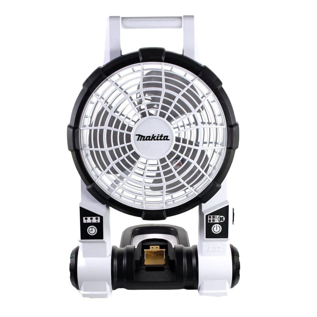 Makita DCF201ZW 18V LXT Portable Fan with 1 x 6.0Ah Battery & Charger - White