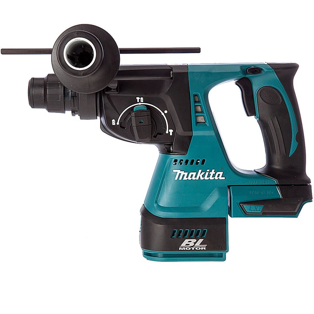 Makita DHR242Z 18V SDS+ Brushless 24mm Rotary Hammer Drill with 2 x 6.0Ah Battery & Charger