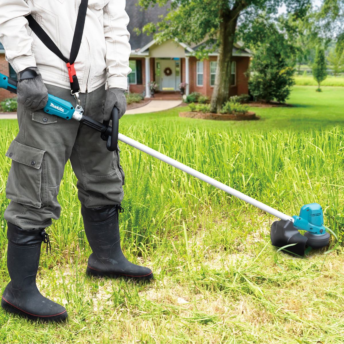 Makita DUR194RTX2 18V LXT Brushless 28cm Grass Trimmer With 1 x 5.0Ah Battery & Charger