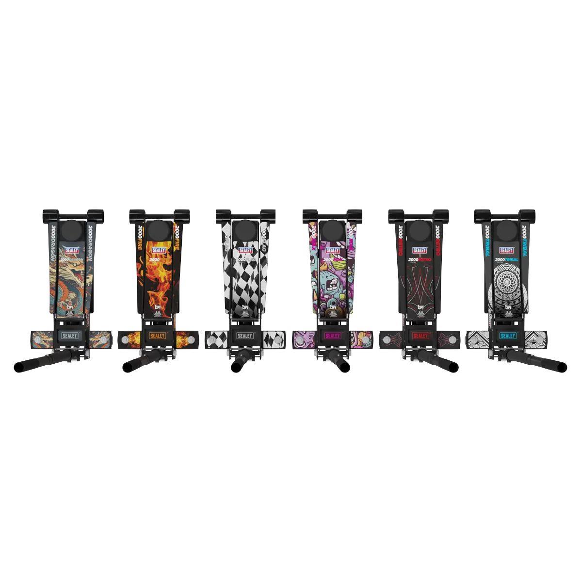 Sealey 2000CB Low Profile Custom Design Trolley Jack with Rocket Lift 2 Tonne Black