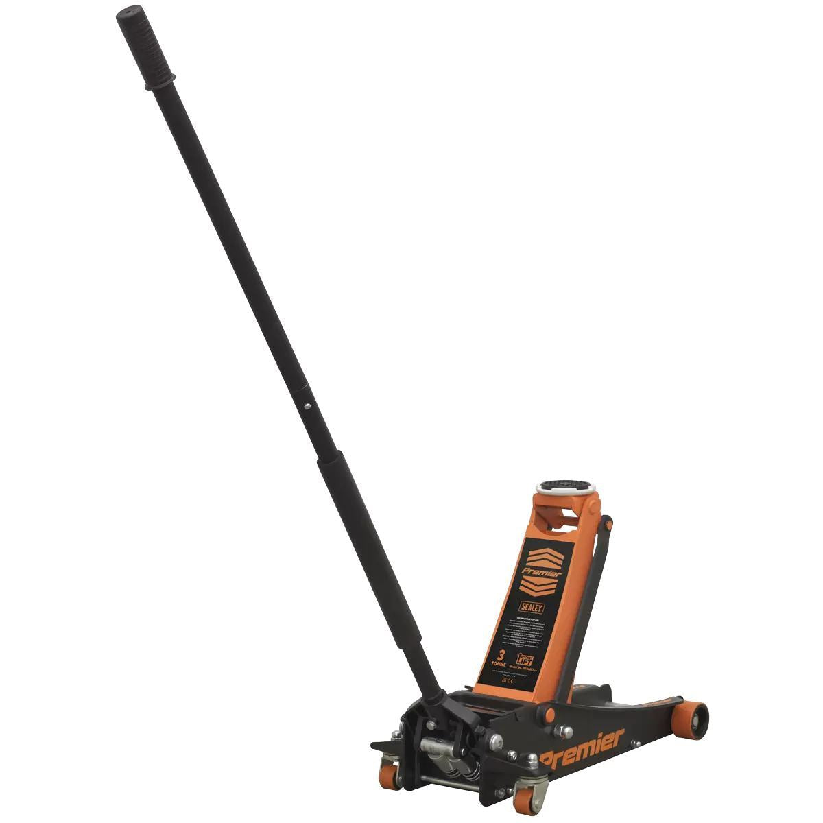Sealey 3040AO Premier Trolley Jack 3 Tonne Ton Rocket Lift Orange Car Van Garage