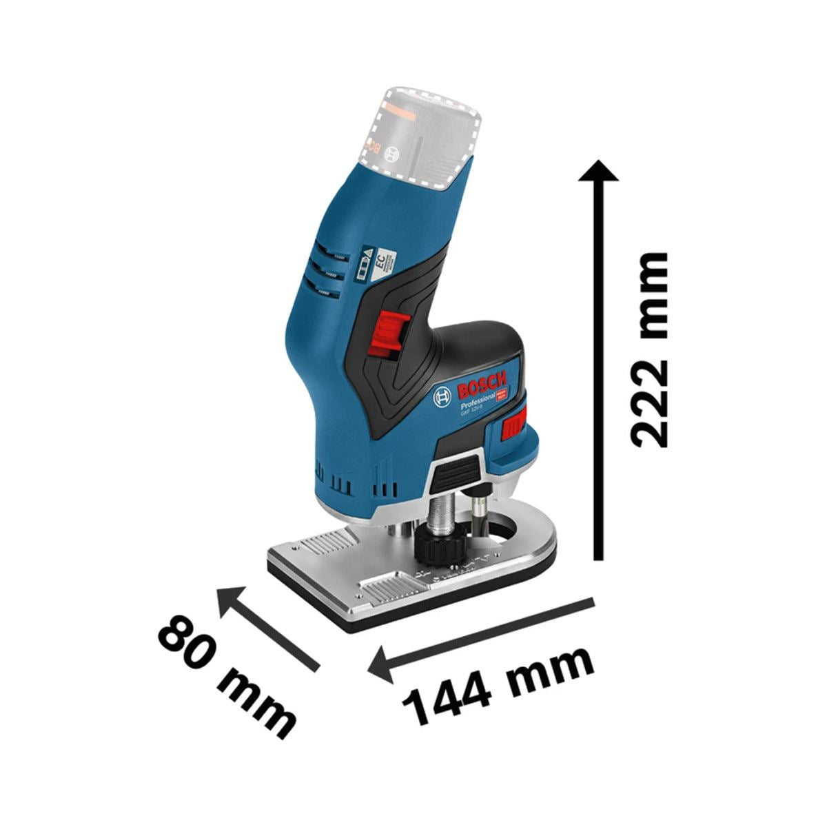Bosch GKF 12V-8 Professional Palm Router Body Only Lightweight & Ergonomic Design for Precision Routing 06016B0072