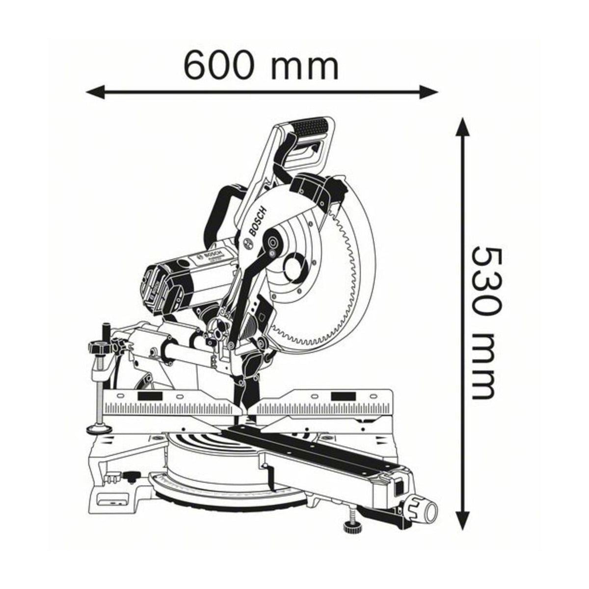 Bosch GCM 12 SDE Professional Sliding Mitre Saw Versatile Cutting Tool 110V/1450W 0601B23160