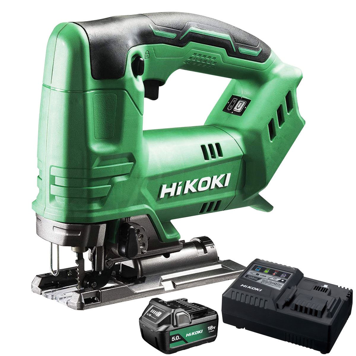 Hikoki CJ18DAW2Z 18V Cordless Top Handle Jigsaw with 1 x 5.0Ah Battery & Charger