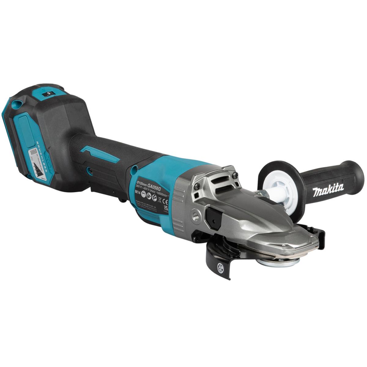 Makita GA056GZ01 40V Max XGT Brushless Angle Grinder with 1 x 8.0Ah Battery Charger & Case