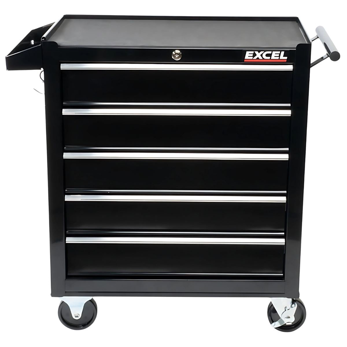 Excel 5 Drawer Tool Chest Cabinet with Wheels – Black Steel Storage