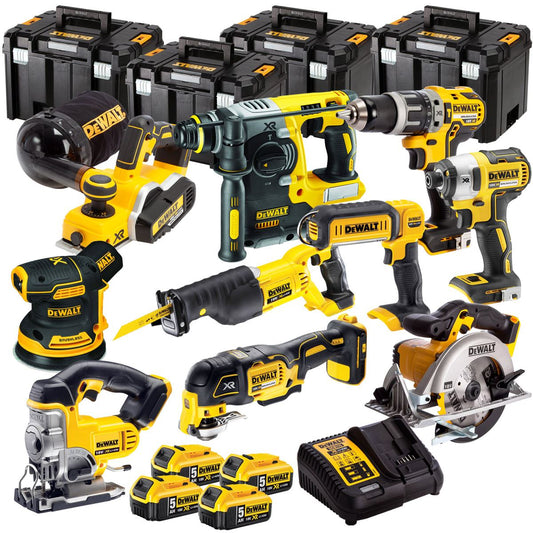 Dewalt DCK665P3T17 18V 10 Piece Power Tool Kit with 4 x 5.0Ah Batteries
