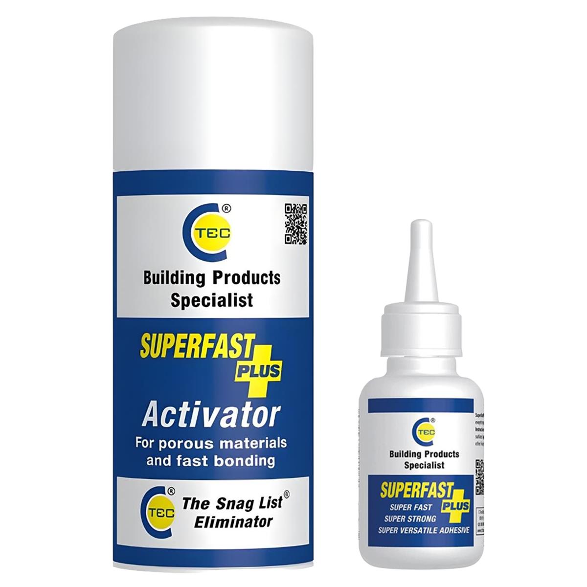 C-TEC 50ml SuperFast Plus Extra Strong Adhesive Glue & 150ml Super Glue Activator